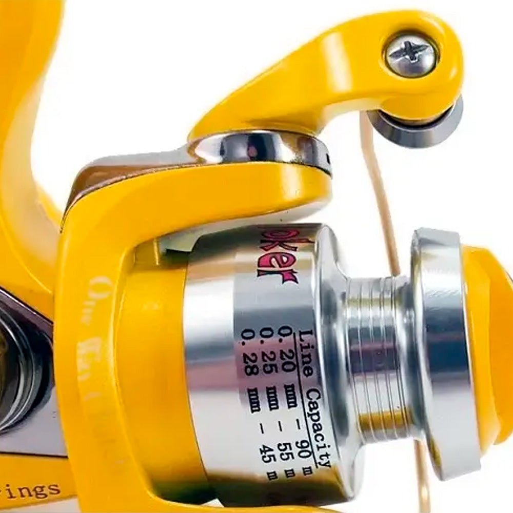 Reel frontal Molinete Maruri Milo Joker Amarillo 4 Rulemanes