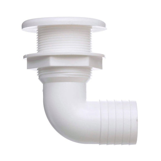 Salida de Água Costado Blanca 1 1/2" Curva 90 Barco Lancha