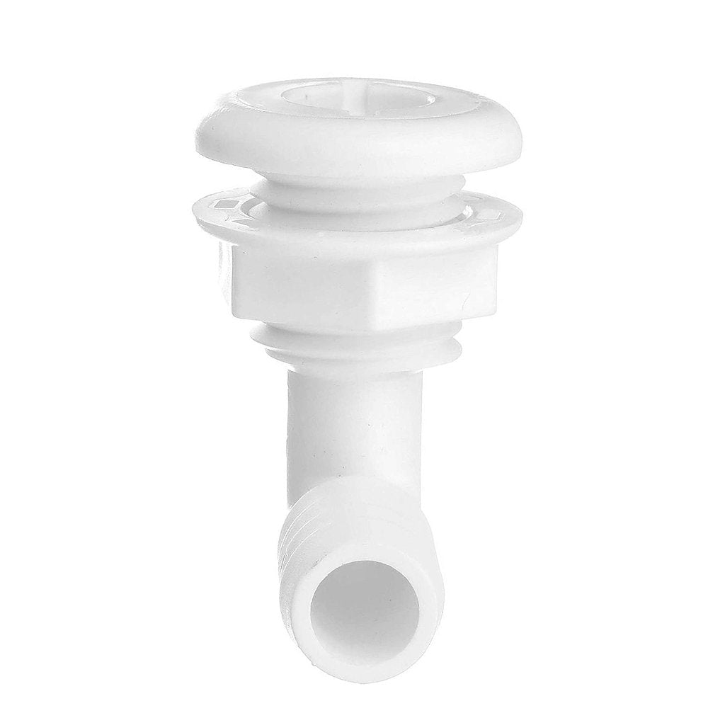Salida Água Costado Blanca 3/4" Curva 90 Grados Barco Lancha