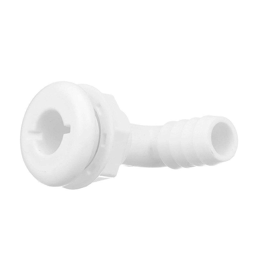 Salida Água Costado Blanca 3/4" Curva 90 Grados Barco Lancha