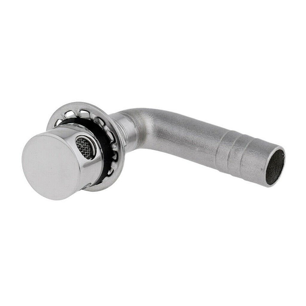 Respiro Curvo P/ Tanque de Combustible 5/8 " Aço Inox Barco