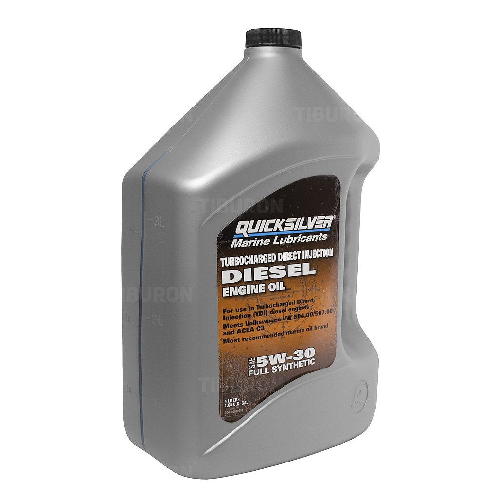Aceite Sintetico Quicksilver 5W-30 Mercruiser Diesel - 4 Litros