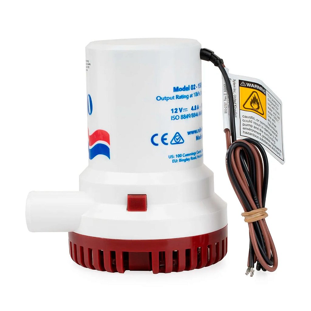 Bomba de achique Rule 1500 Gph 5678 litros por hora 12V