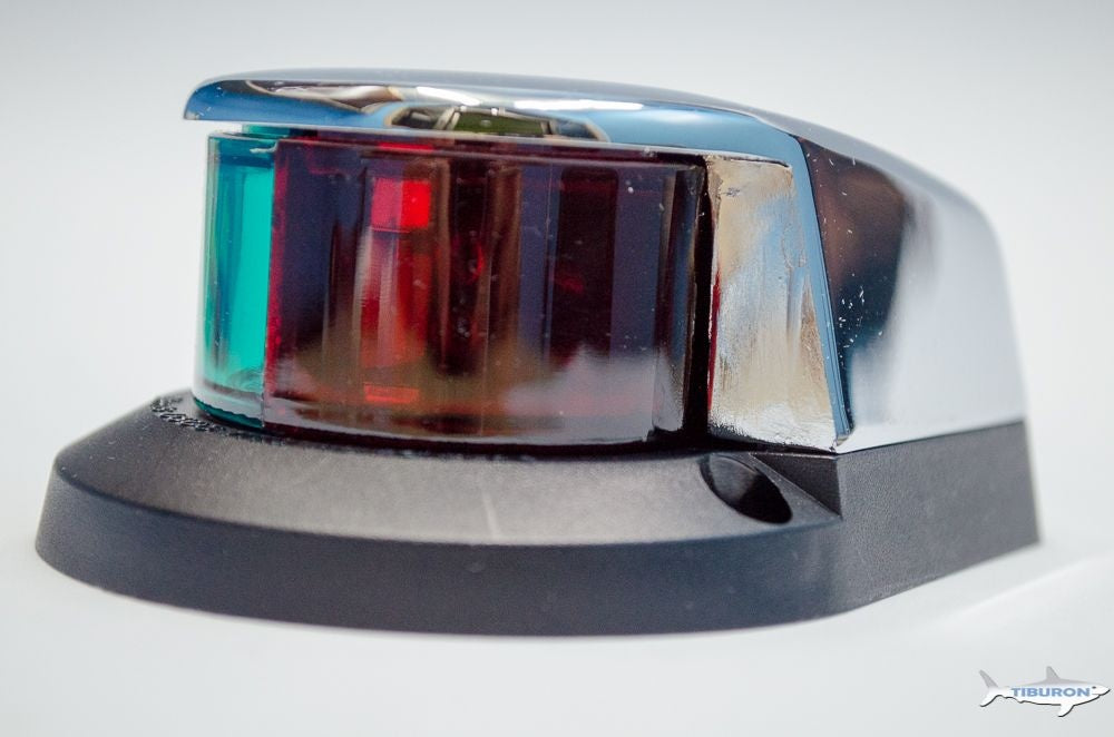Luz de navegación bicolor proa bombordo estribor cromada 12V - Seachoice