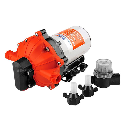 Bomba de presión Agua Seaflo 5,5 GPM y 20 litros para barcos/autocaravanas, 12 V