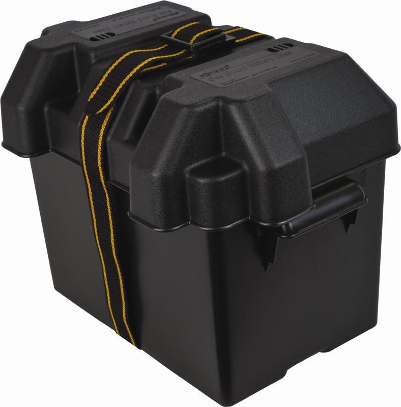 Caja de batería con tapa y correa barco motorhome - Mediana