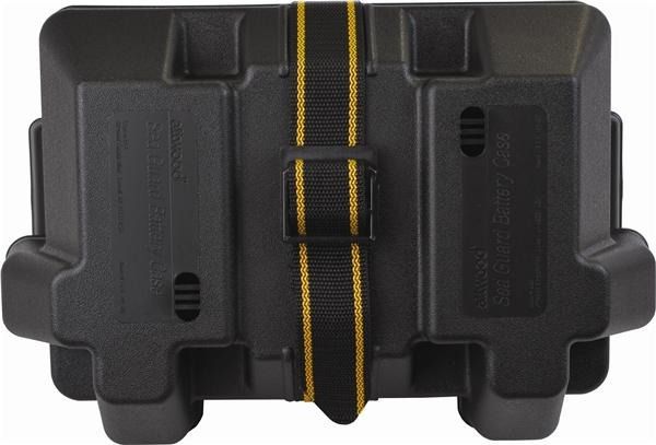 Caja de batería con tapa y correa barco motorhome - Mediana