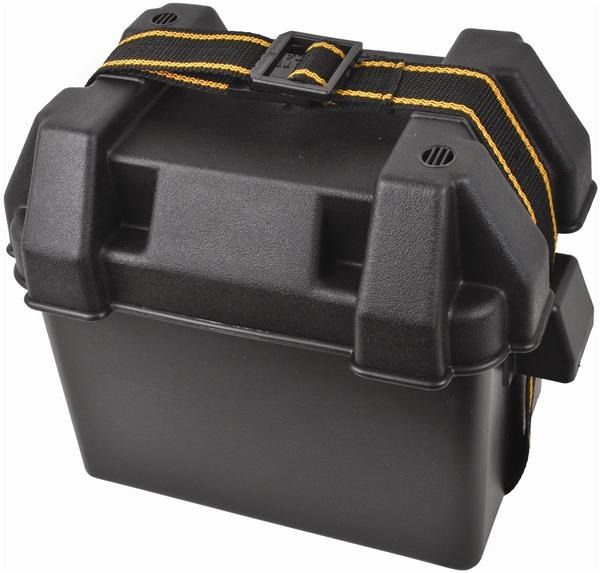 Caja de batería con tapa y correa barco motorhome - Pequeña
