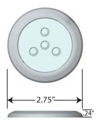 Luz LED de cortesía interna inox 12V lancha barco - Attwood