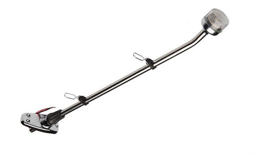 Luz de alcanzado mástil popa telescópico LED cromado 50 cm