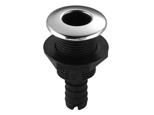 Salida de Água Costado Negra Acero Recta 3/4 Pulgada