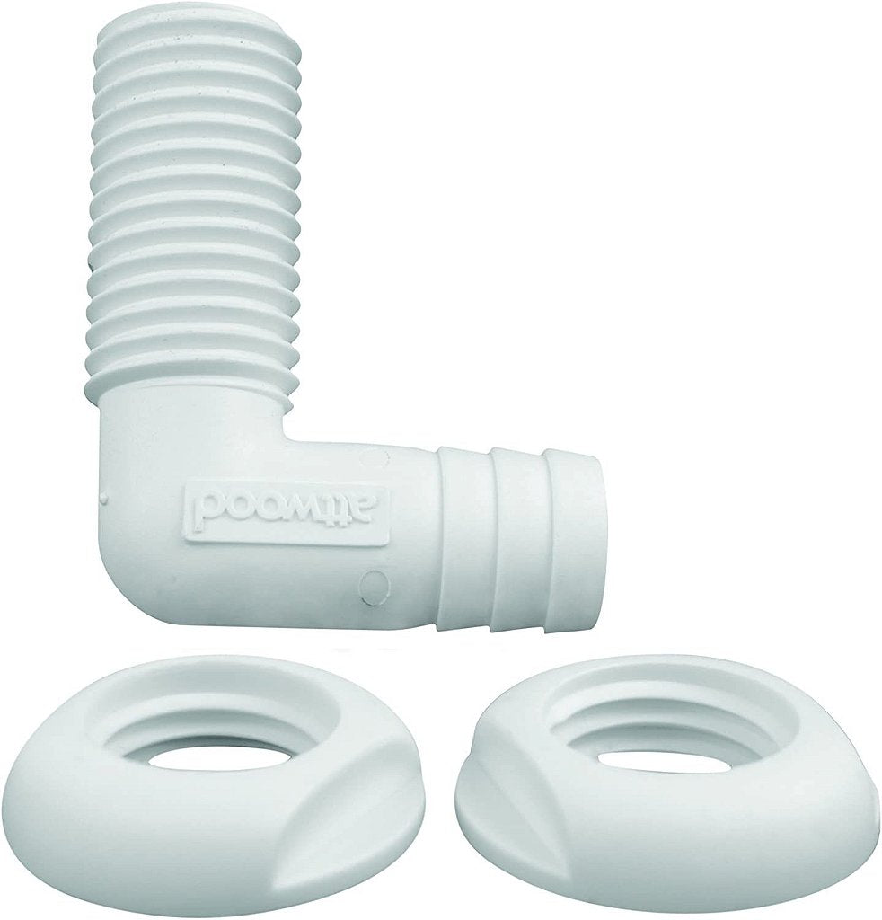 Salida de Água Costado Blanca Nylon Curva 3/4 Pulgada