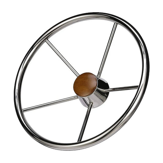 Volante Acero Inoxidable Tampa Madeira 38cm al P/ Barco Lancha