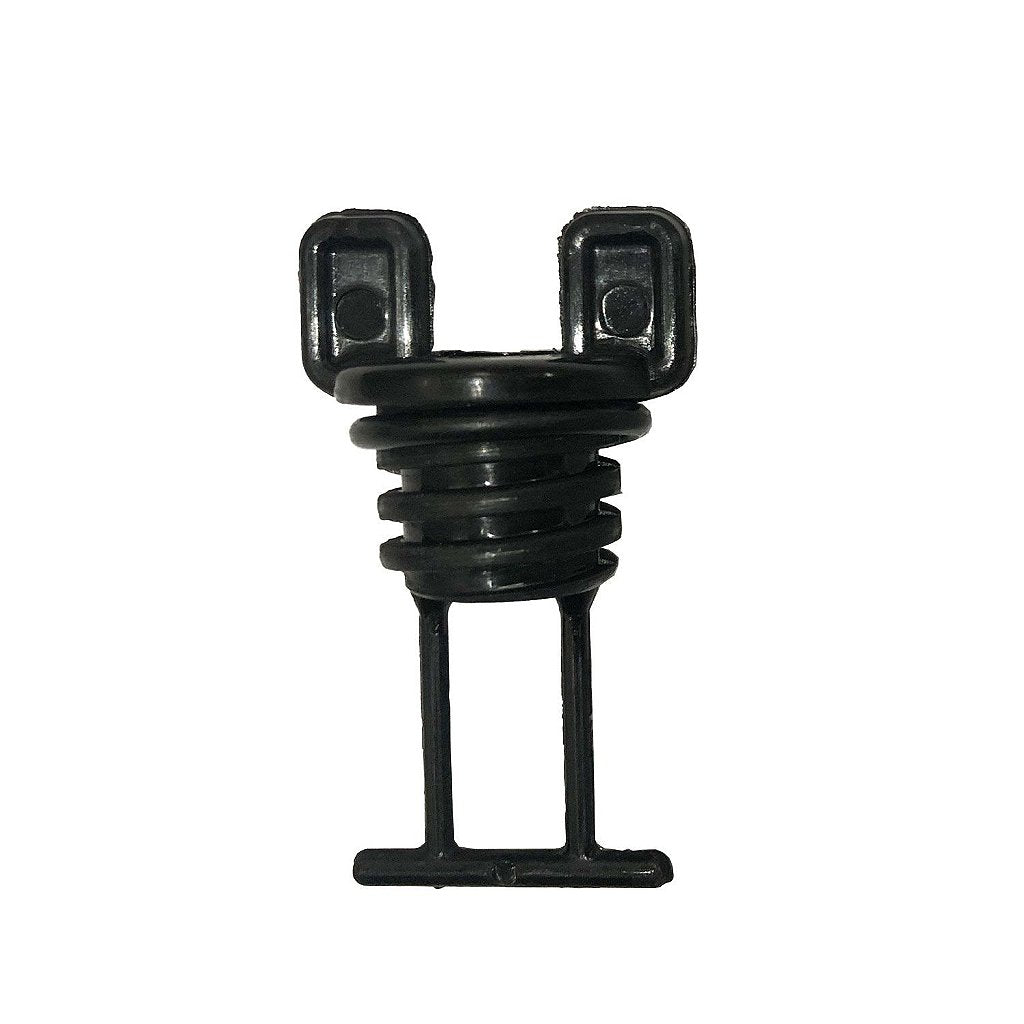 Tapón de drenaje negro con rosca gruesa de 3/4" para embarcaciones/lanchas.