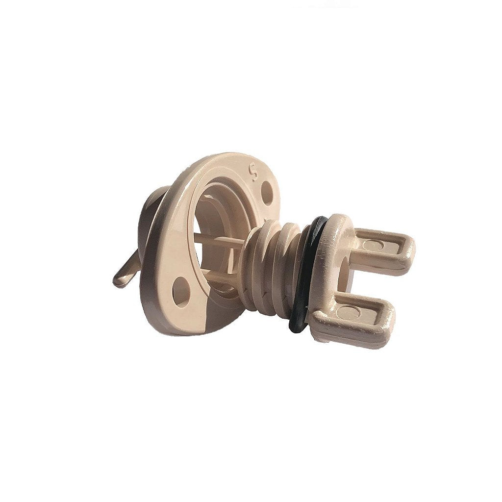 Tapón de drenaje de 3/4" con rosca gruesa para barco, yate y kayak Blanco