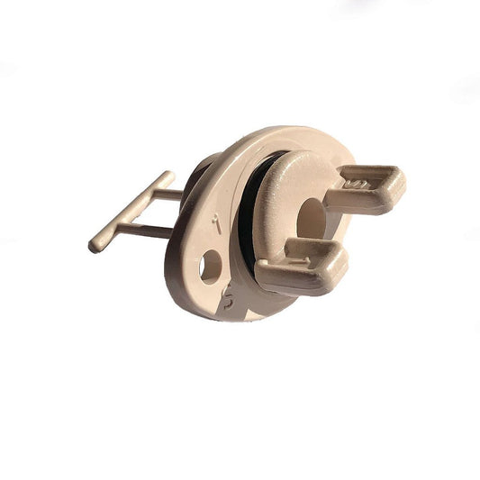 Tapón de drenaje de 3/4" con rosca gruesa para barco, yate y kayak Blanco