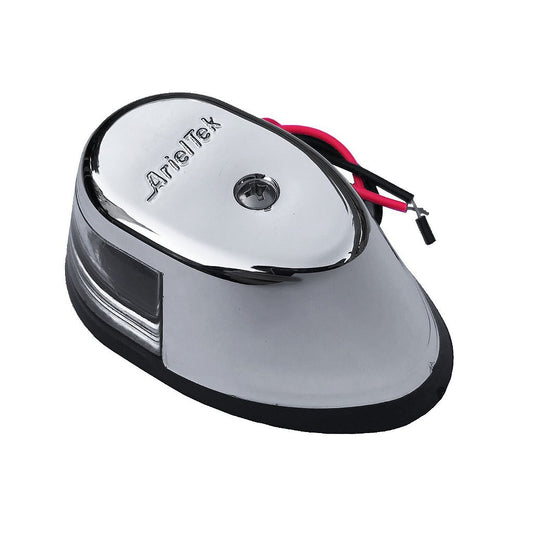 Luz bicolor LED proa bombordo estribor cromado barco lancha