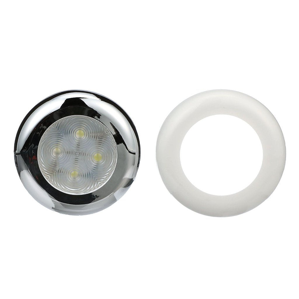 Luz de cortesía cabina cromada LED 12V barco lancha motorhome