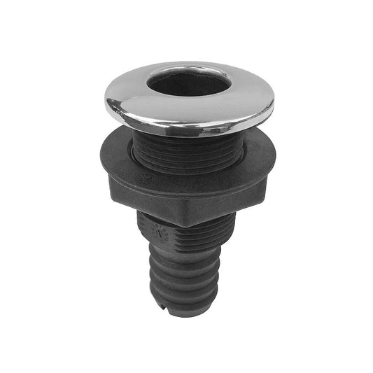 Salida de Água Costado Negra Acero Recta 1" 2,5cm Barco Lanc