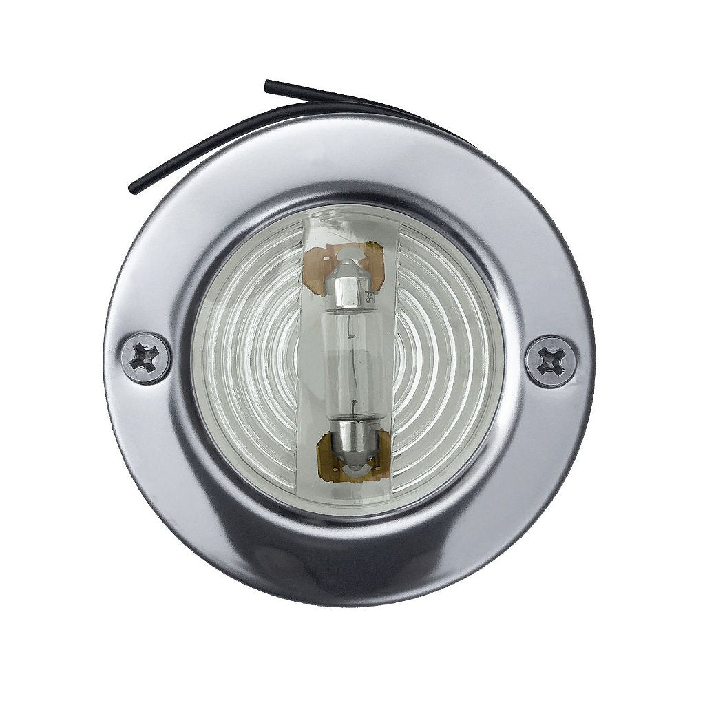 Luz popa alcanzado espejo embutir inox 12V barco lancha