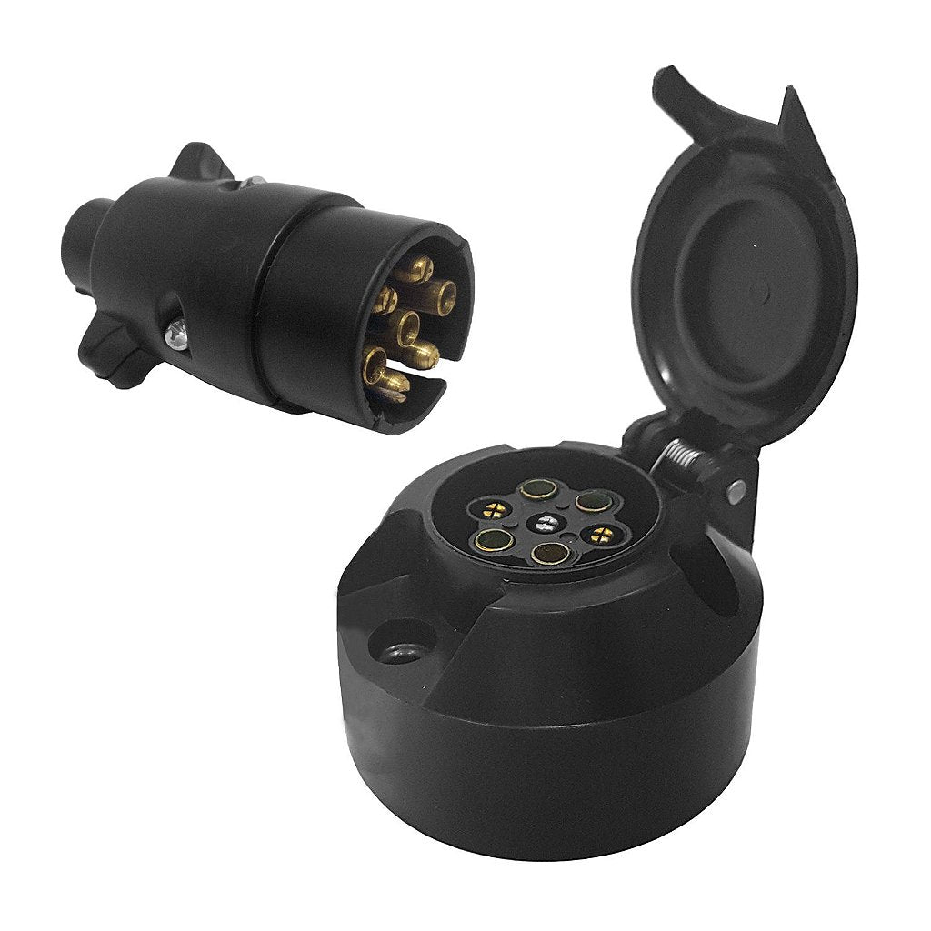 Kit enchufe eléctrica para enganche remolque macho y hembra 7 polos