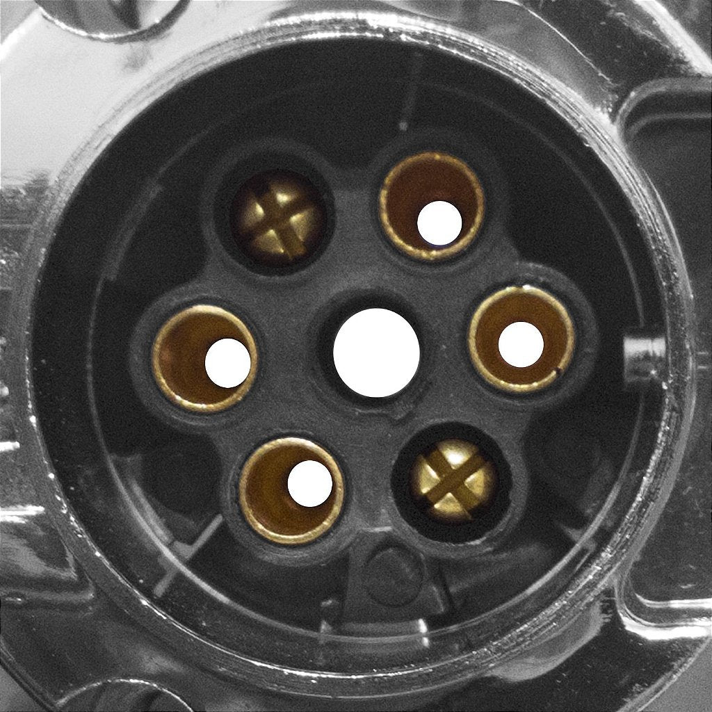 Enchufe eléctrica enganche carreta remolque hembra 6 polos cromada