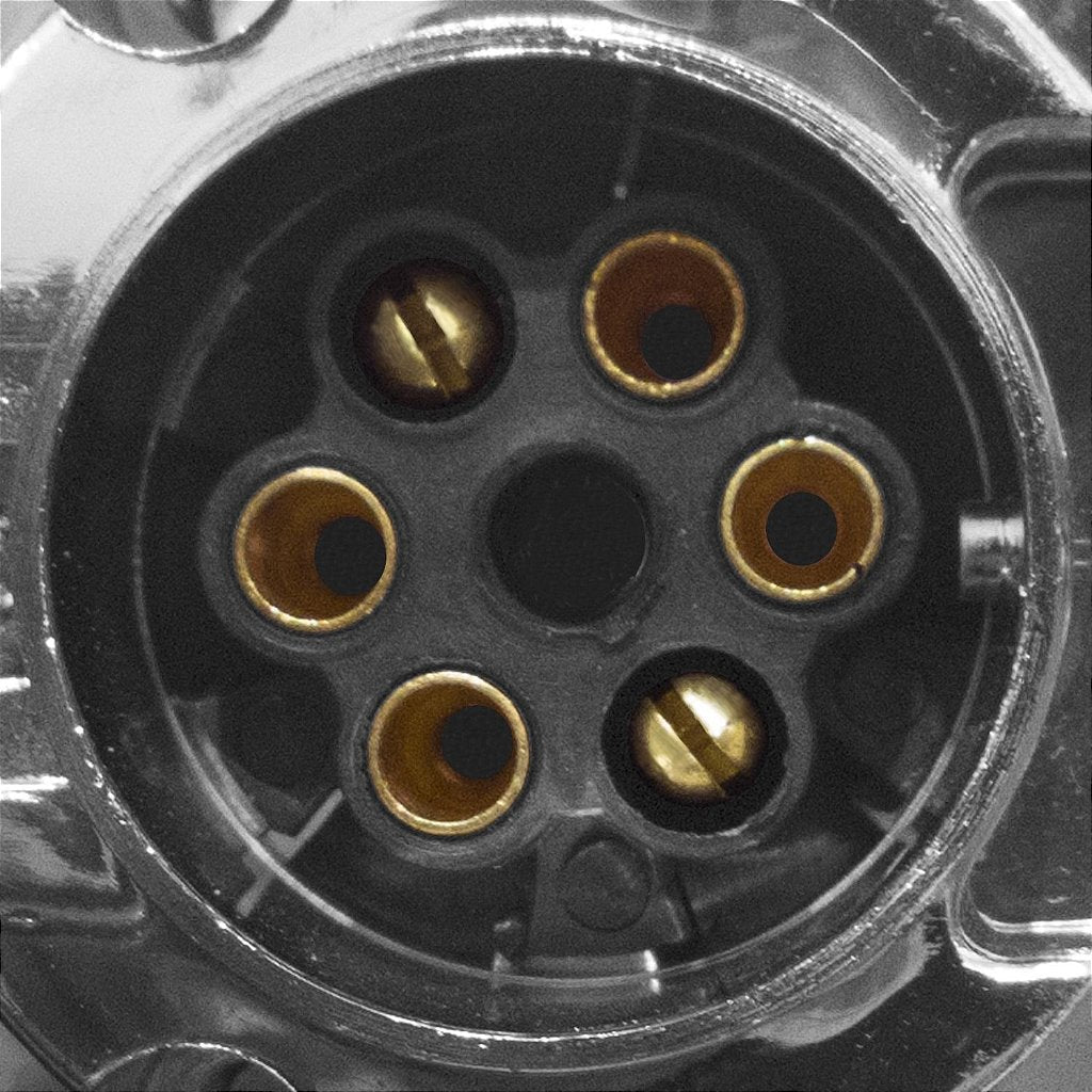 Enchufe eléctrica enganche carreta remolque hembra 7 polos cromada