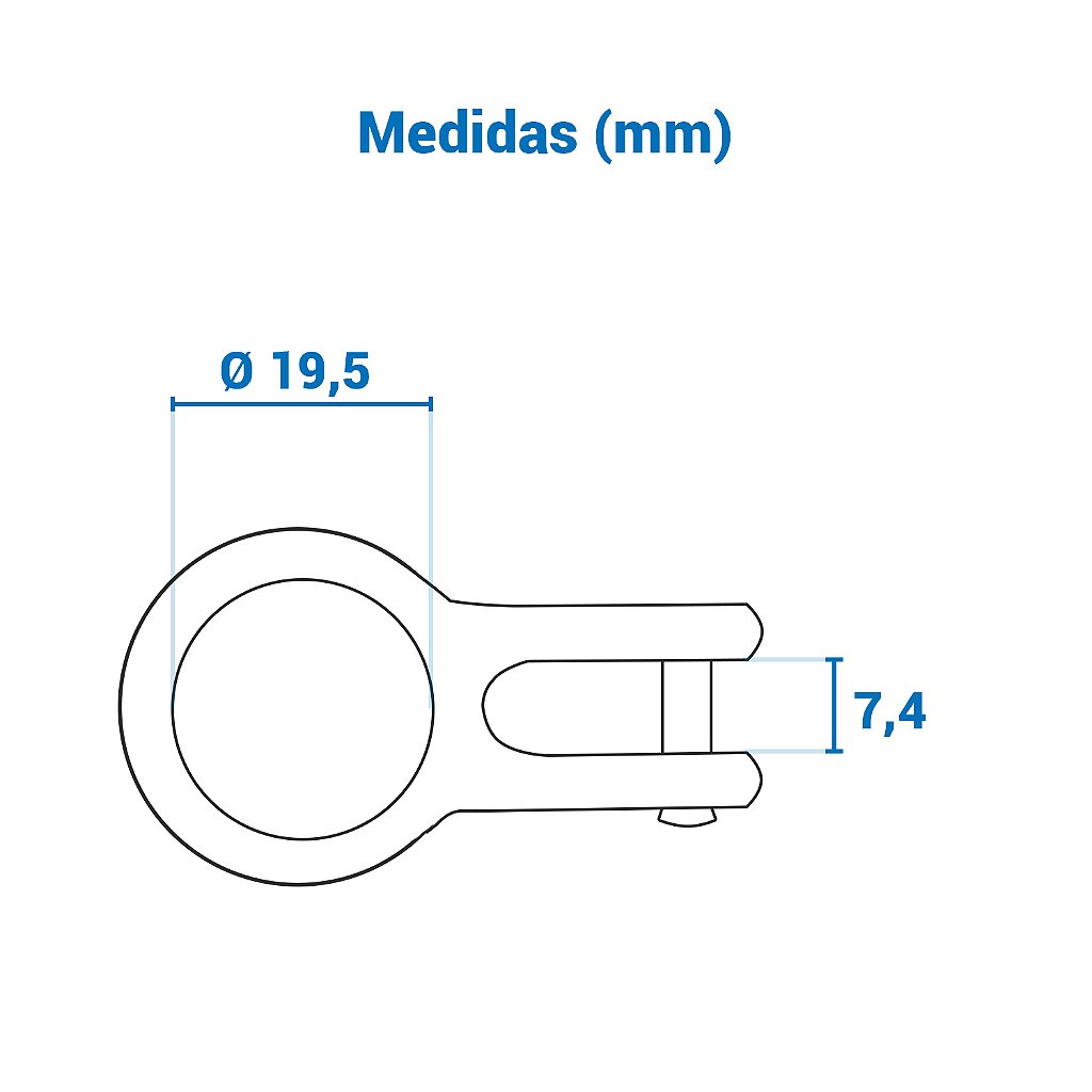 Terminal Abrazadera de acero inoxidable de 3/4" para Toldillas de barcos .