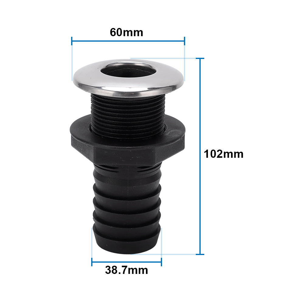 Salida de Água Costado Recta 1 1/2" 38mm  Barco Lancha
