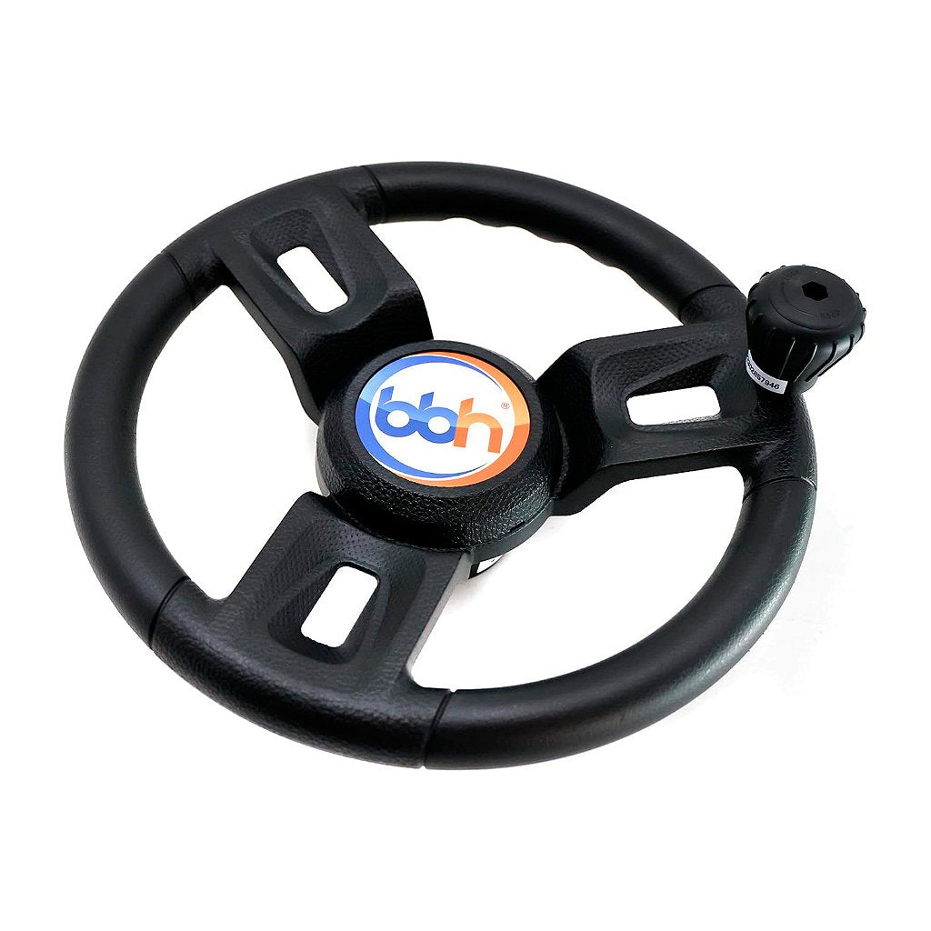 Volante Nautico Universal 33,5 cm P/ Barco Lancha Com Knob
