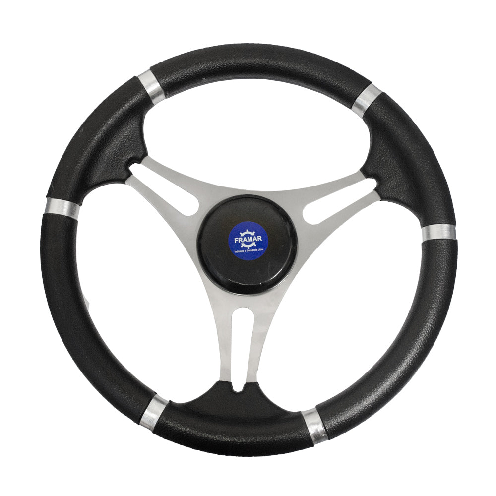 Volante Nautico Inox 355mm Framar Ol’mpus Barco Lancha
