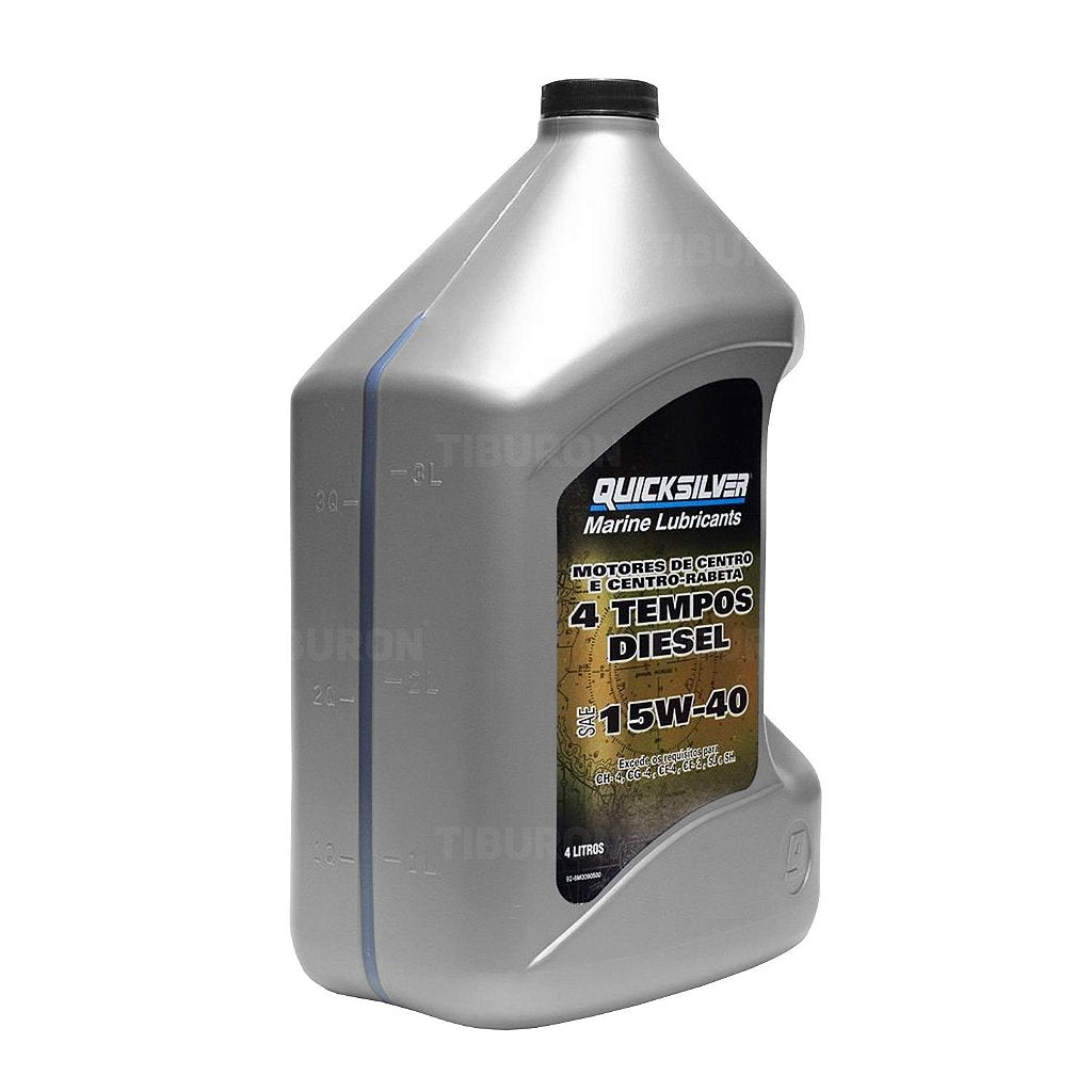 Aceite De Centro Rabeta Diesel 15w-40 4 Tempos 4L -  Quicksilver