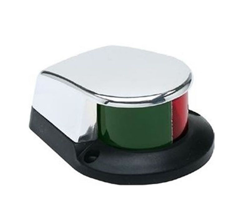 Luz de navegación bicolor proa bombordo estribor cromada 12V - Seachoice