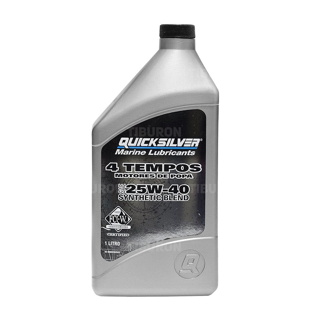 Aceite Sintetico Quicksilver 25W-40 Motor 4 Tempos - 1 Litro