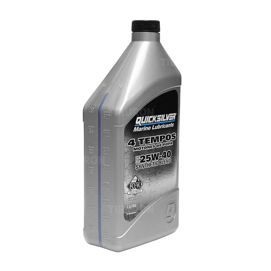 Aceite Sintetico Quicksilver 25W-40 Motor 4 Tempos - 1 Litro