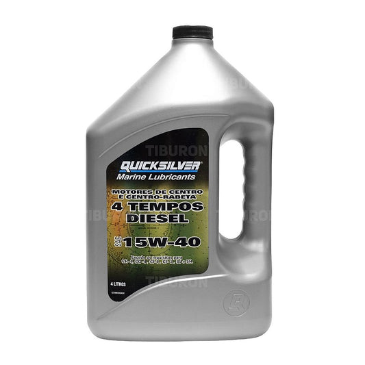 Aceite De Centro Rabeta Diesel 15w-40 4 Tempos 4L -  Quicksilver