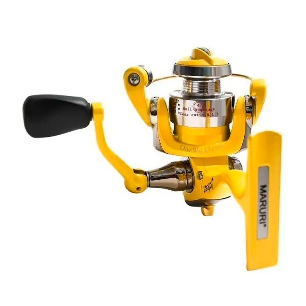 Reel frontal Molinete Maruri Milo Joker Amarillo 4 Rulemanes