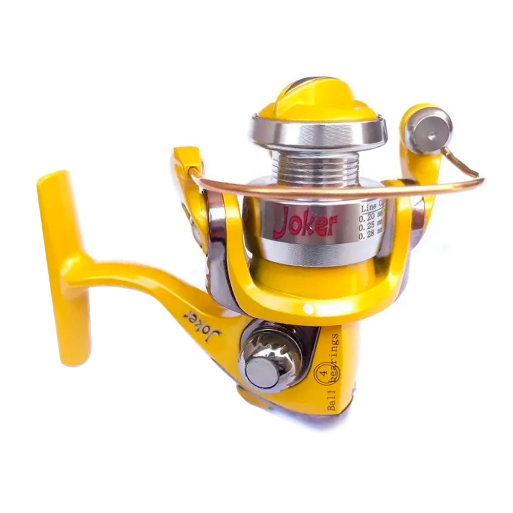 Reel frontal Molinete Maruri Milo Joker Amarillo 4 Rulemanes