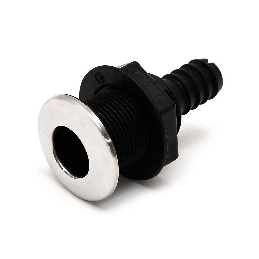 Salida de Água Costado Negra Acero Recta 3/4 Pulgada