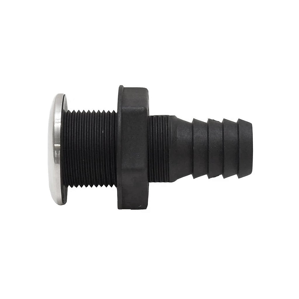 Salida de Água Costado Negra Acero Recta 1" 2,5cm Barco Lanc